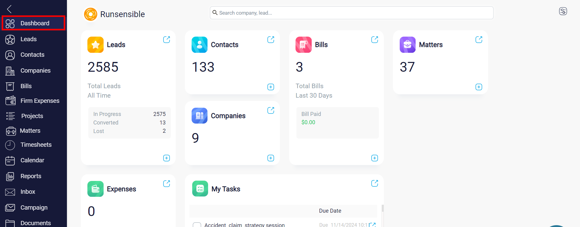 left sidebar