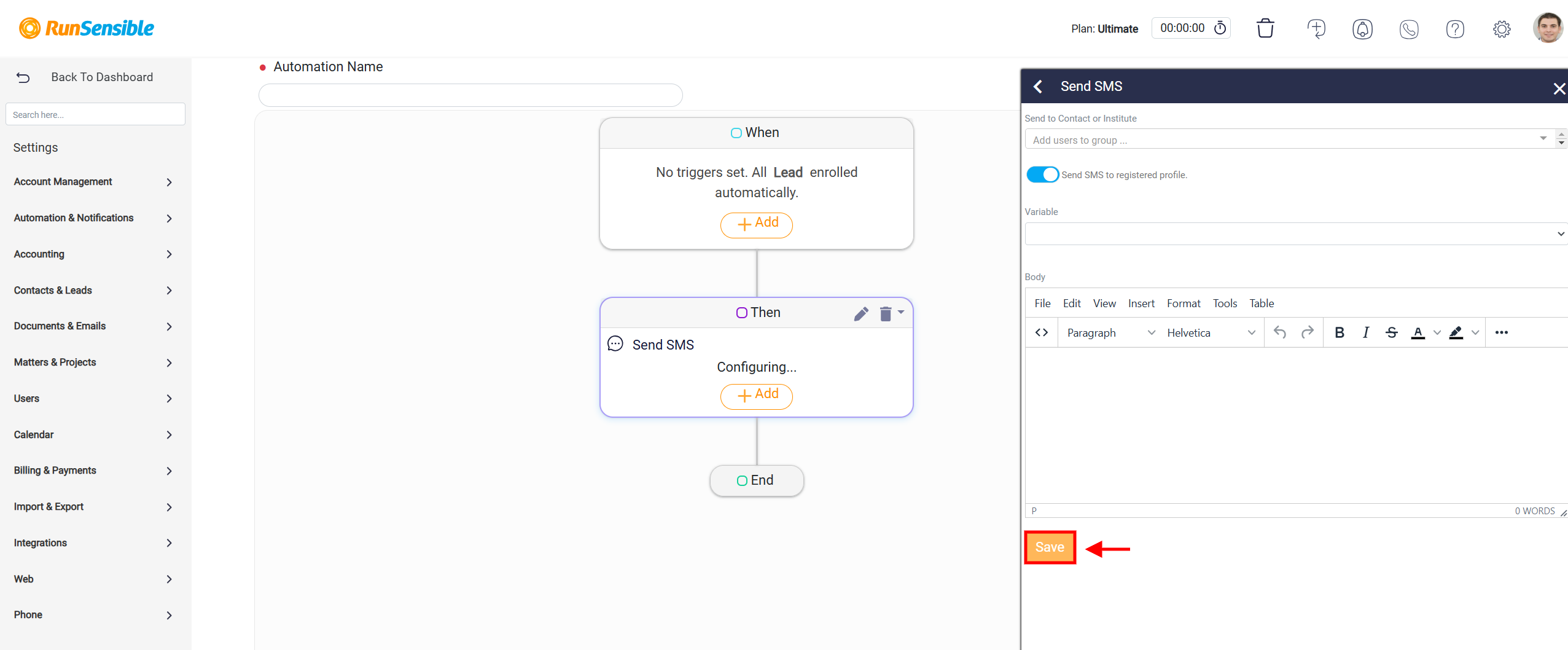 Creating a New Automation