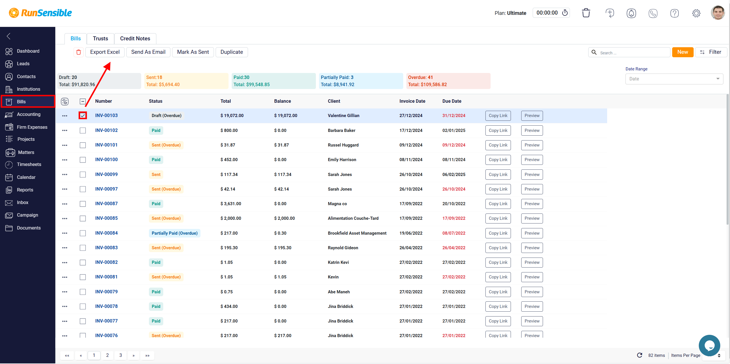 Exporting Specific Data