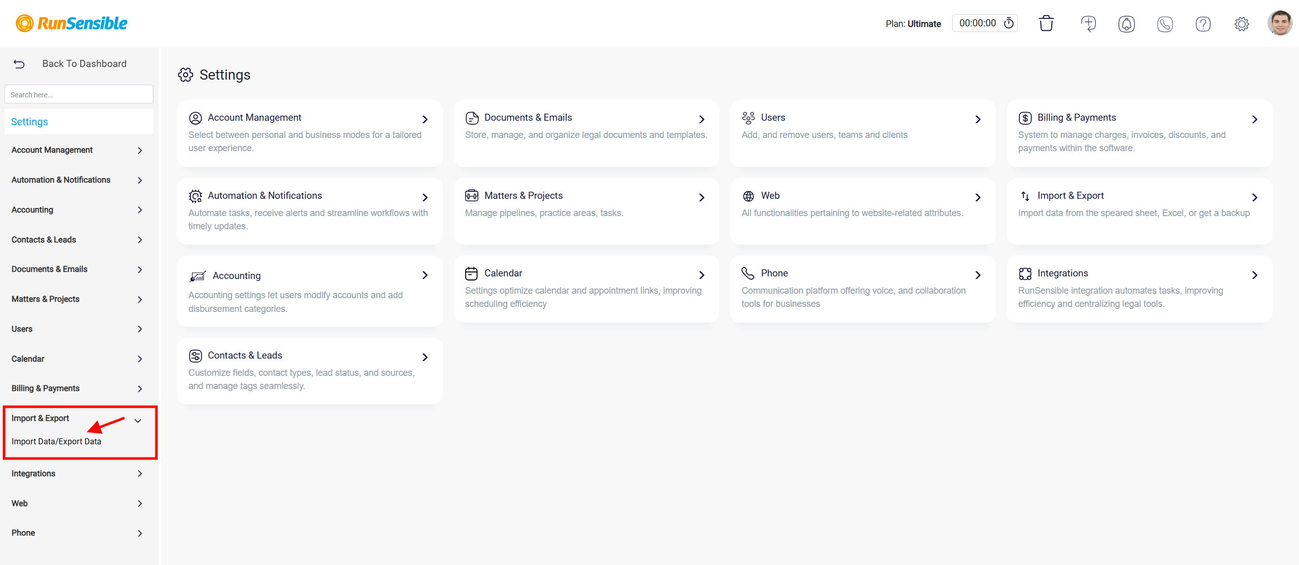 Exporting and Managing Data 