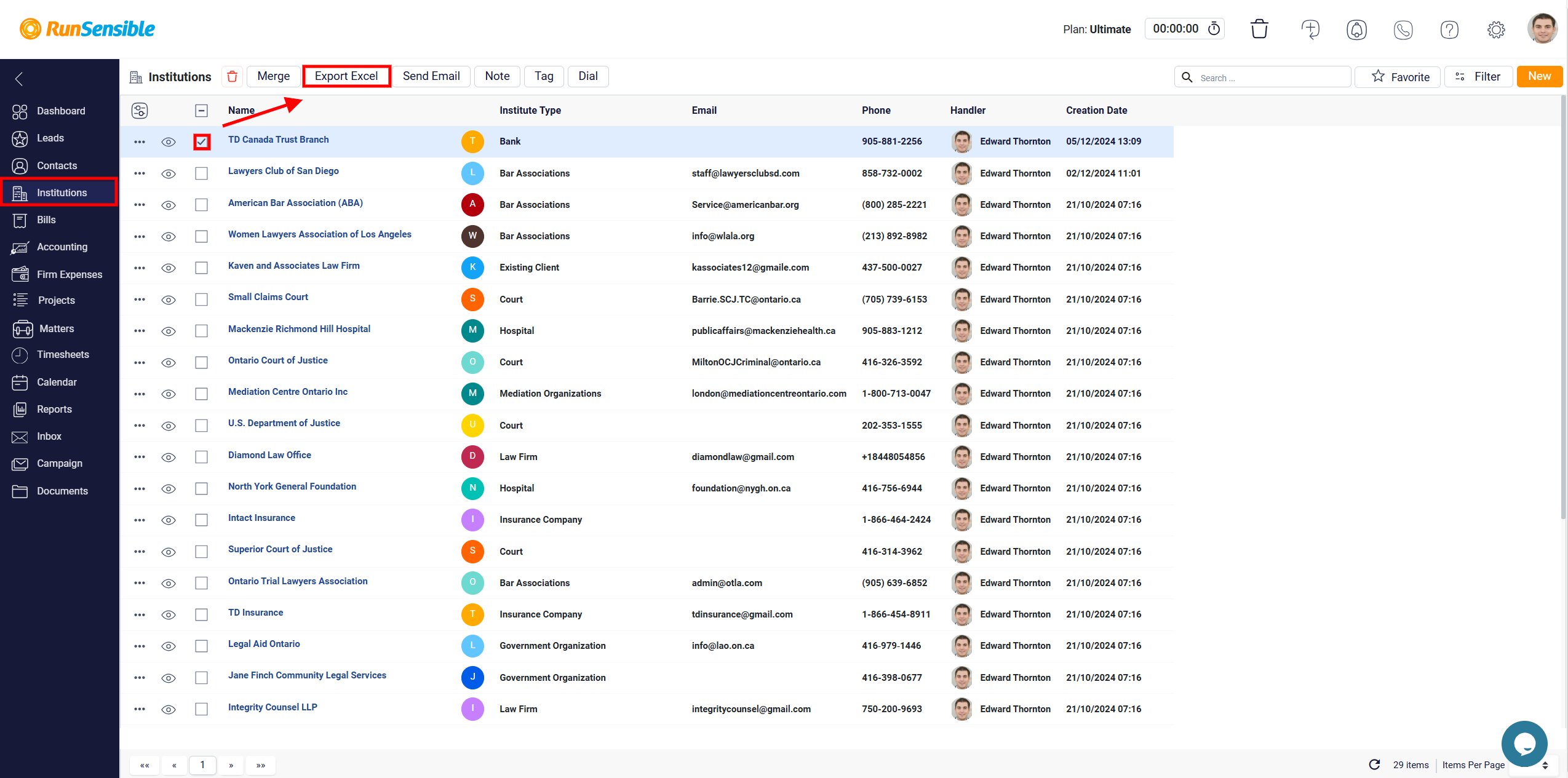 Exporting Specific Data