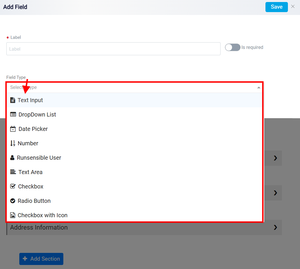 Institutions Custom Fields