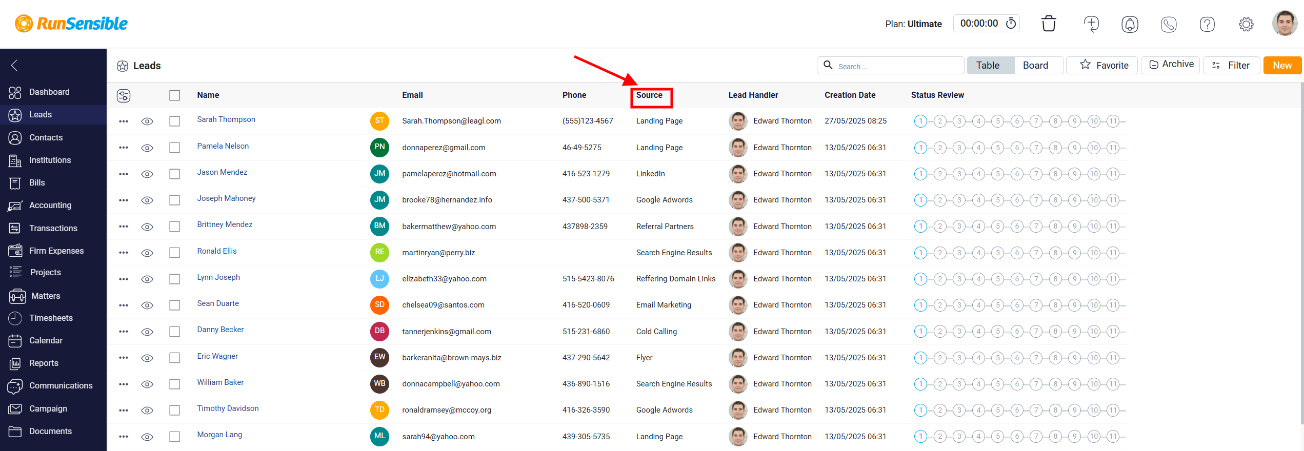 Integrated Web Intake Form for Lead Collection