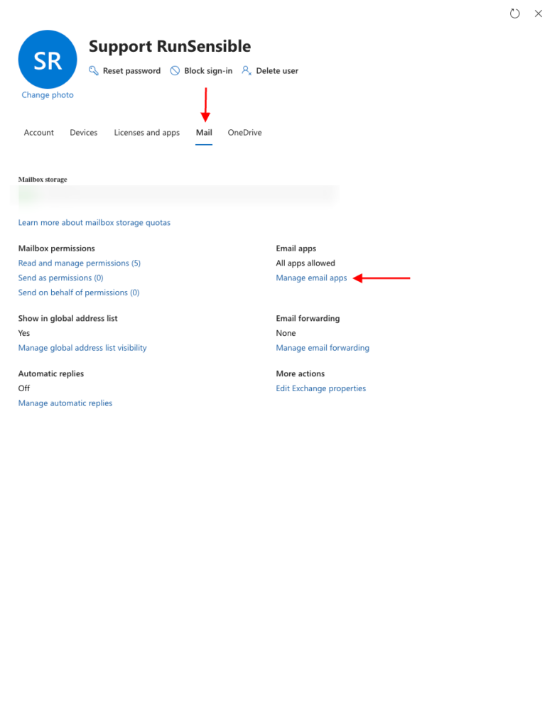 Microsoft 365 Email Setup for Sending and Receiving Emails in RunSensible