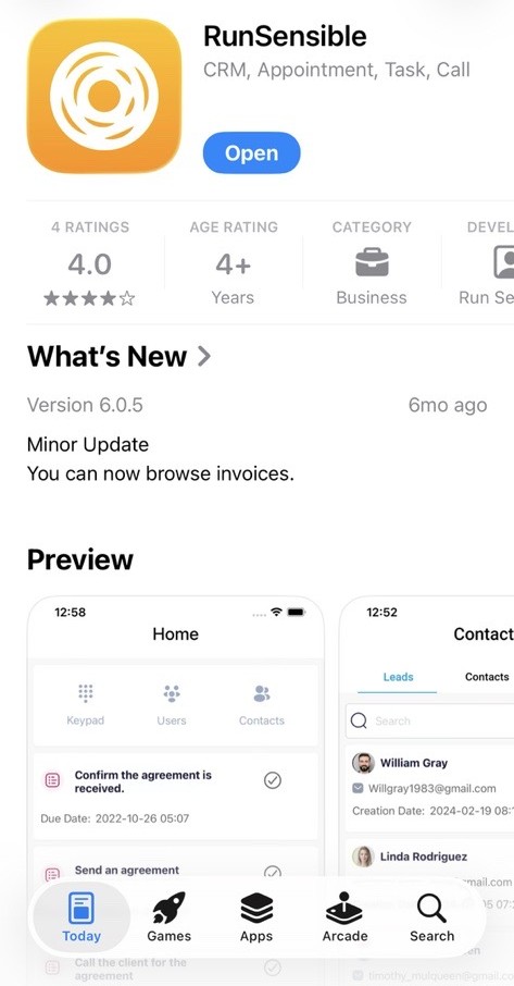 RunSensible Mobile App